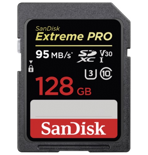 SanDisk 128GB Extreme PRO V30 SD Card SDXC UHS-I U3 - 95MB/s