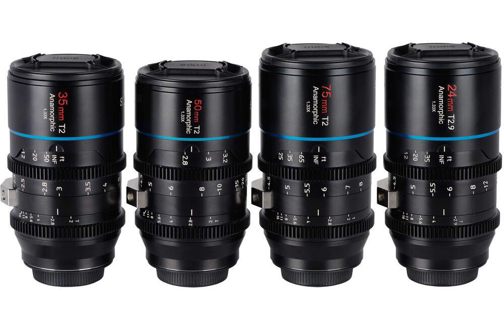 SIRUI 1.33x T2 to T2.9 Anamorphic Lens Set, MFT