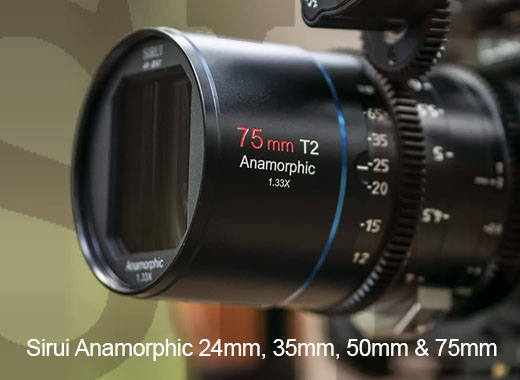Sirui Anamorphic Lenses for hire